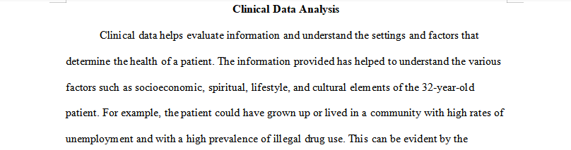 Discuss the specific socioeconomic, spiritual, lifestyle, and other cultural
factors related to the health of the patient you selected.