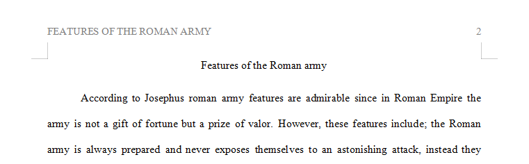 According to Josephus, what are the admirable features of the Roman army?