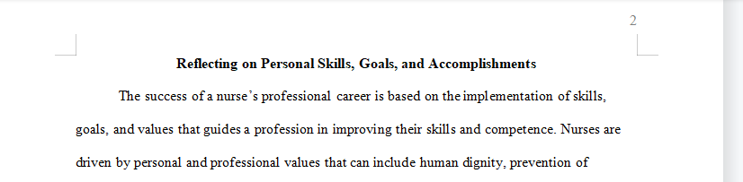 Reflecting on Your Skills, Goals, and Accomplishments