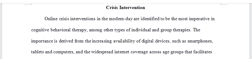 Is it better/more important to have online crisis intervention, or face-to-face crisis intervention
