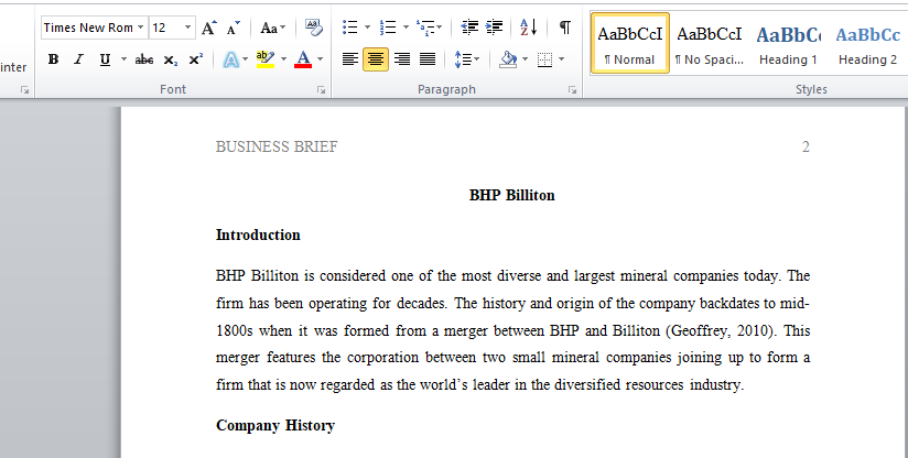 BHP Billiton