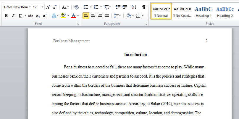 Business Management