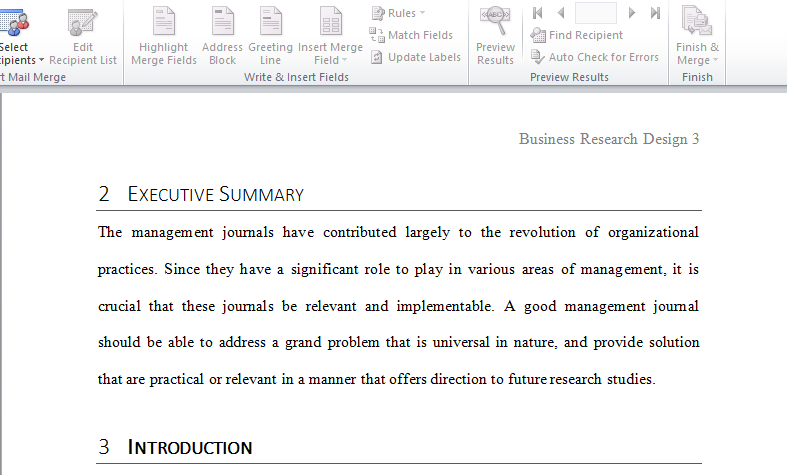 Business Research Design