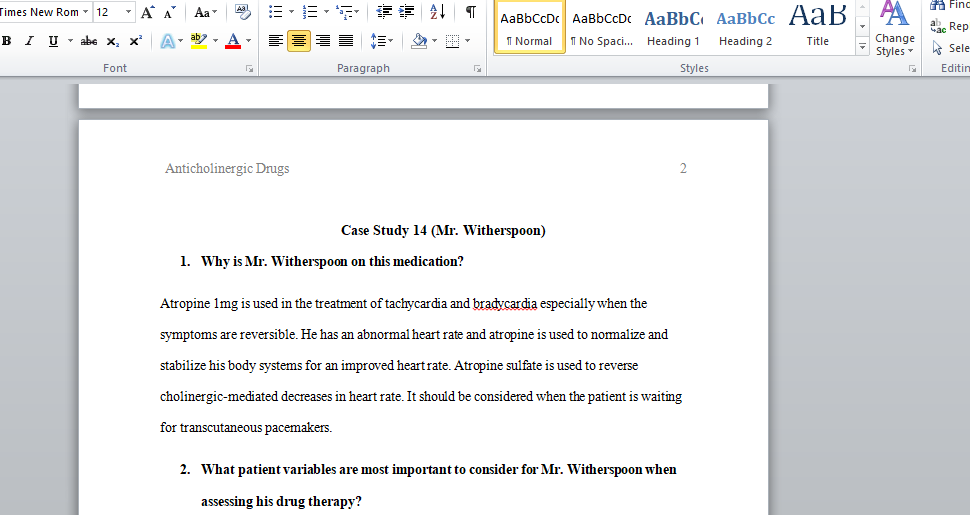 Cholinergic drugs