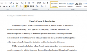 comparative politics essay structure