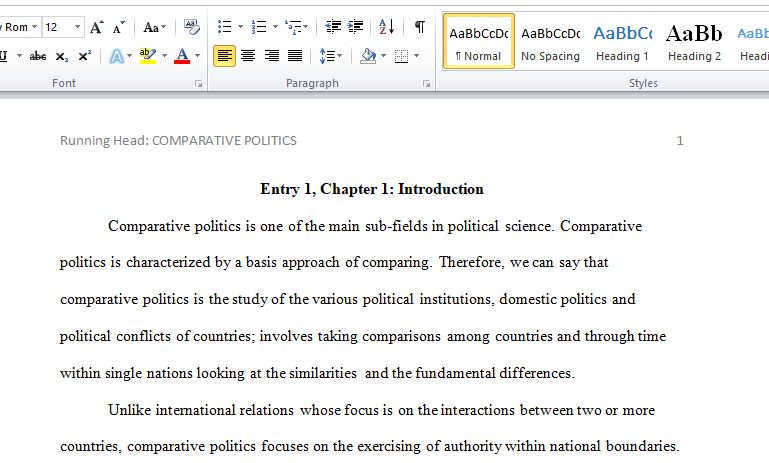 Comparative politics