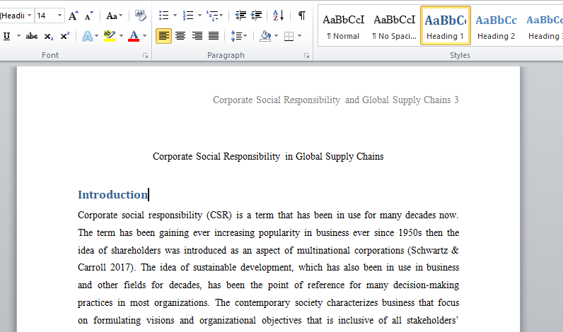 Corporate Social Responsibility in Global Supply Chains