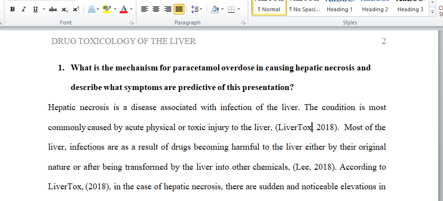 Drug Toxicology of the Liver