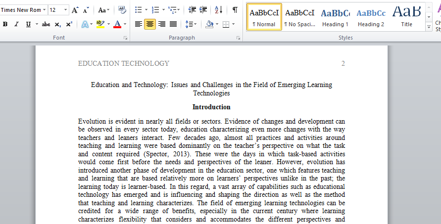 Emerging Learning Technologies