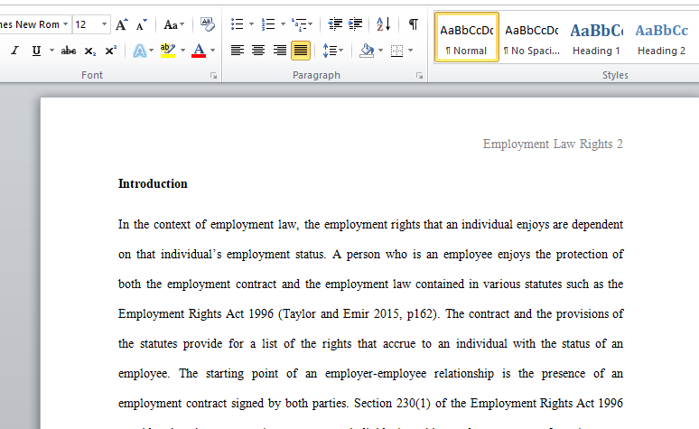 Employment Law Rights