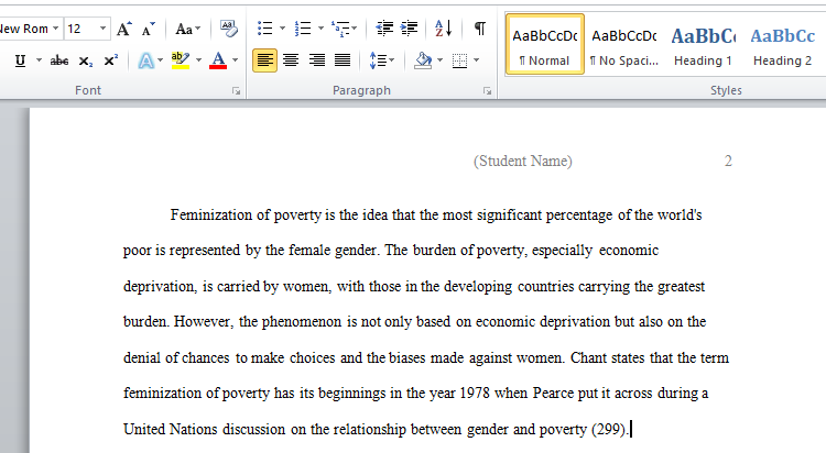 Feminization of poverty