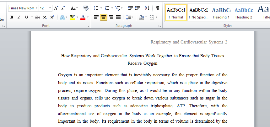 How Respiratory and Cardiovascular Systems Work Together