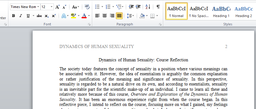 Human Sexuality