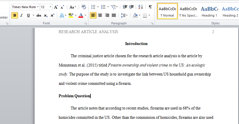 Research Article Analysis