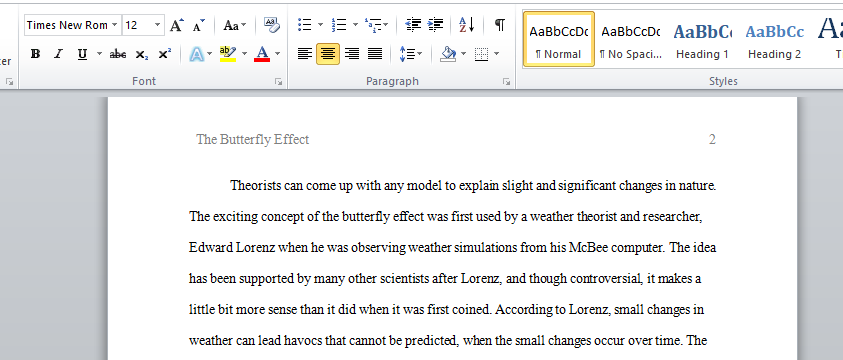 The Butterfly Effect 1