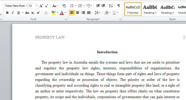 The property law