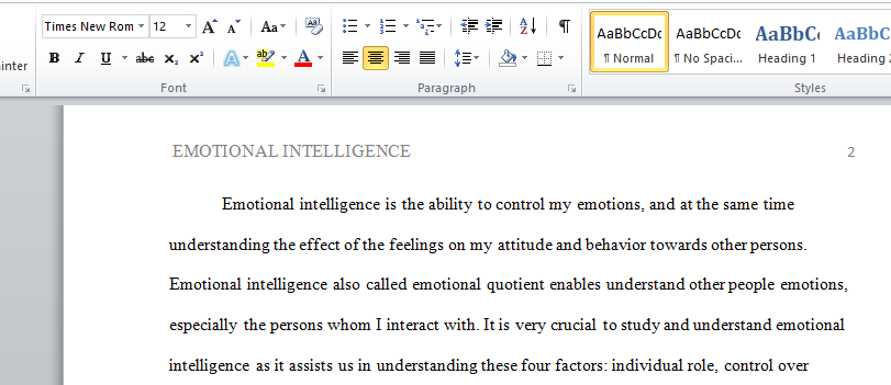 emotional intelligence