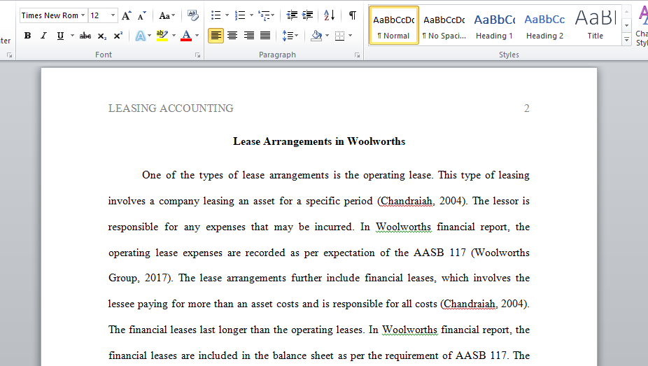 leasing accounting