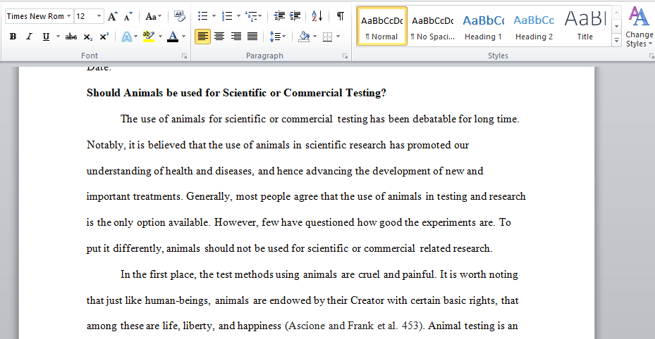 Animals for scientific or commercial testing