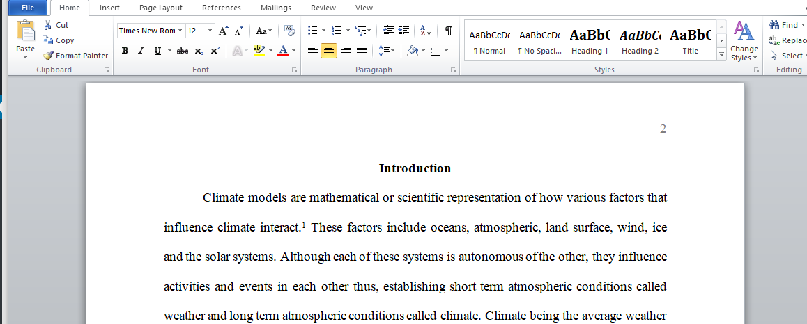 Climate Models and Accuracy of Predicting Future Climate Change