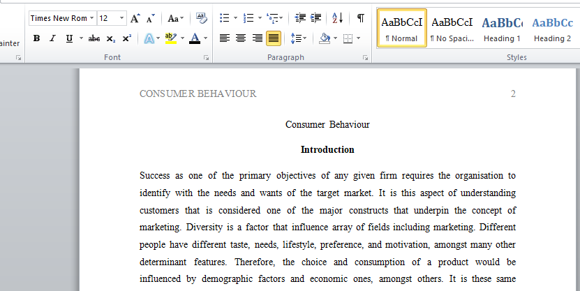 Consumer Behaviour