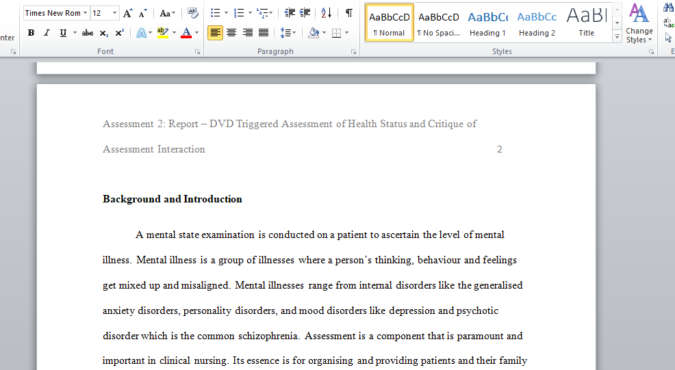 DVD-triggered assessment of health status and critique of assessment