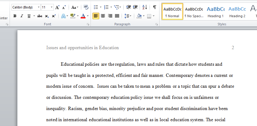 Educational policies