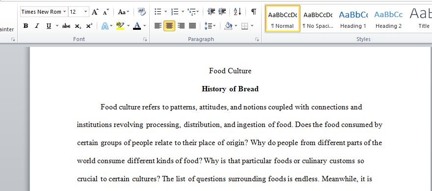 Food Culture