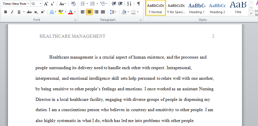 Interpersonal and Intrapersonal Skills in Management