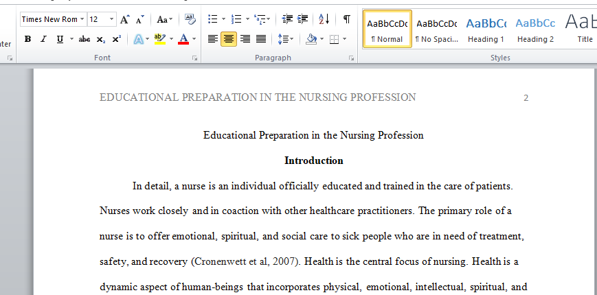 Nursing Profession