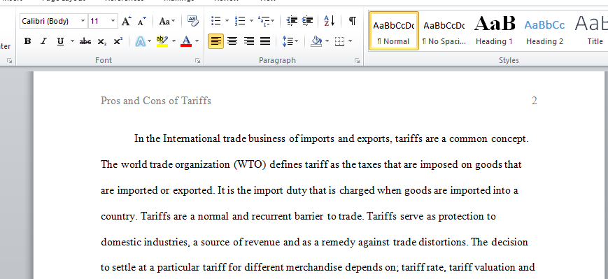 Pros and Cons of Tariffs
