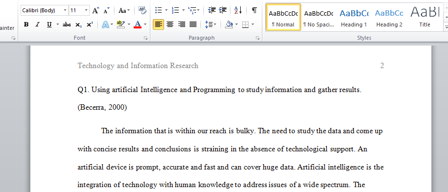 Technology and Information Research