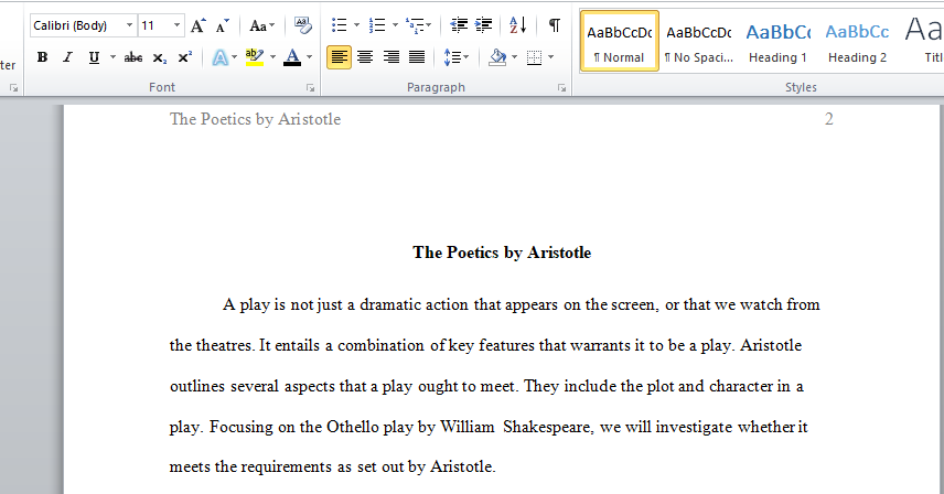 The Poetics by Aristotle