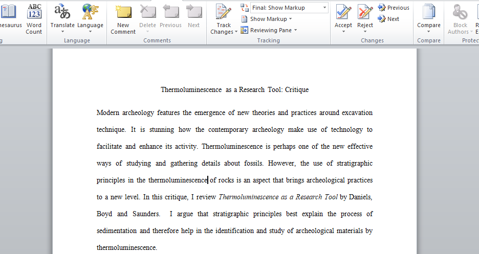 Thermoluminescence as a Research Tool