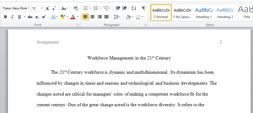 Workforce Management in the 21st Century