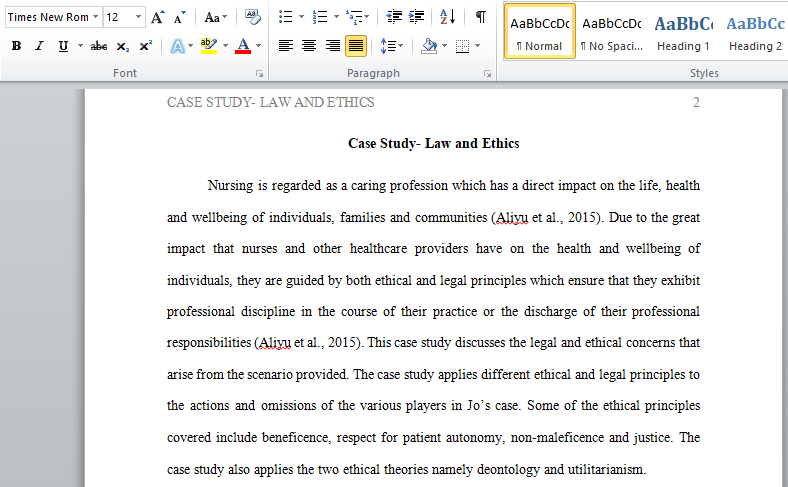 Write a Case Study on Law and Ethics