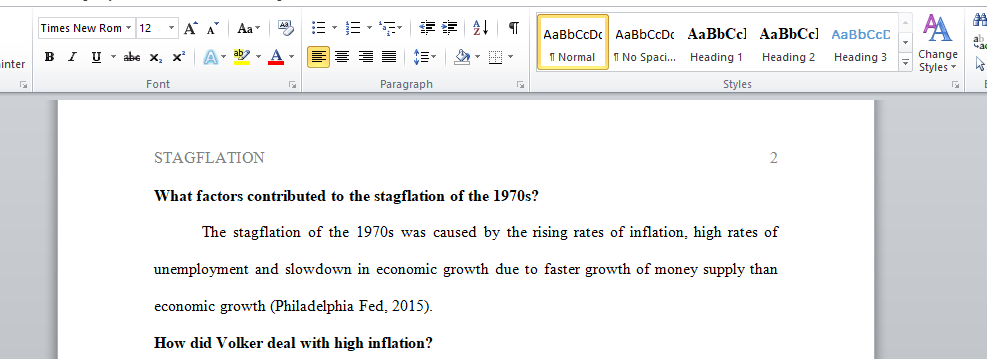 What factors contributed to the stagflation of the 1970s