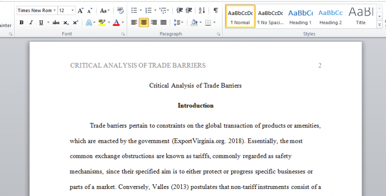 Importance of trade barriers Importance of trade barriers picture