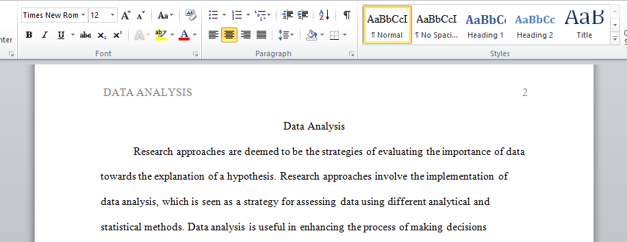 Data Analysis