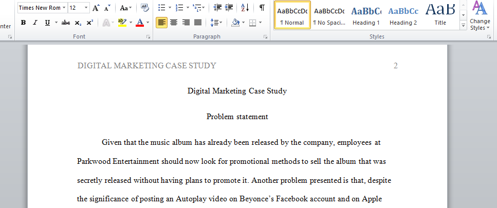 Digital Marketing Case Study