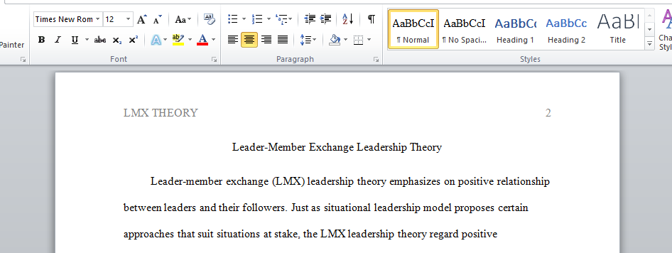 Leader-Member Exchange Leadership Theory