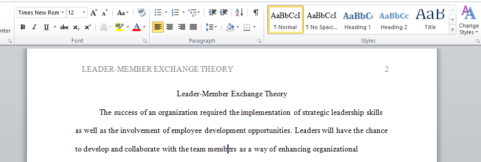 Leader-Member Exchange Theory 2