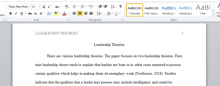 Leadership Theories