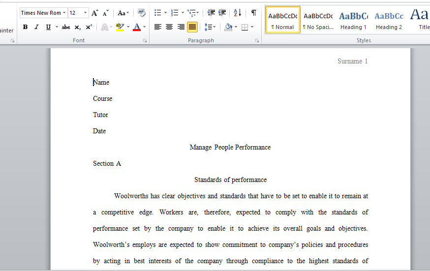 Manage People Performance