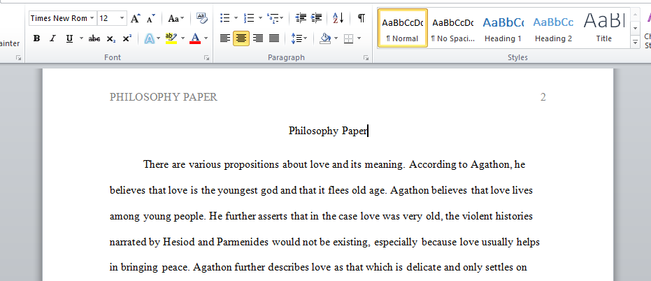 Philosophy Paper