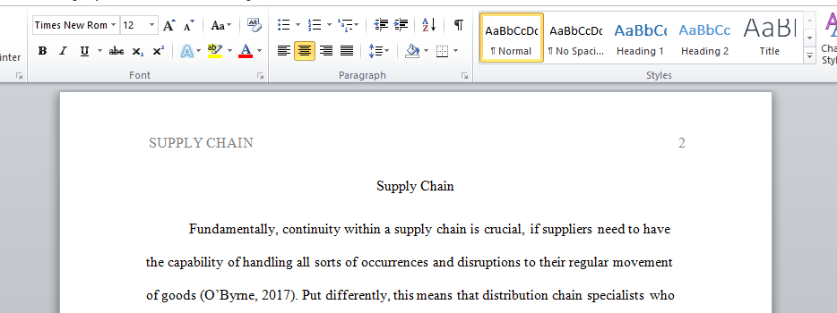 Supply Chain