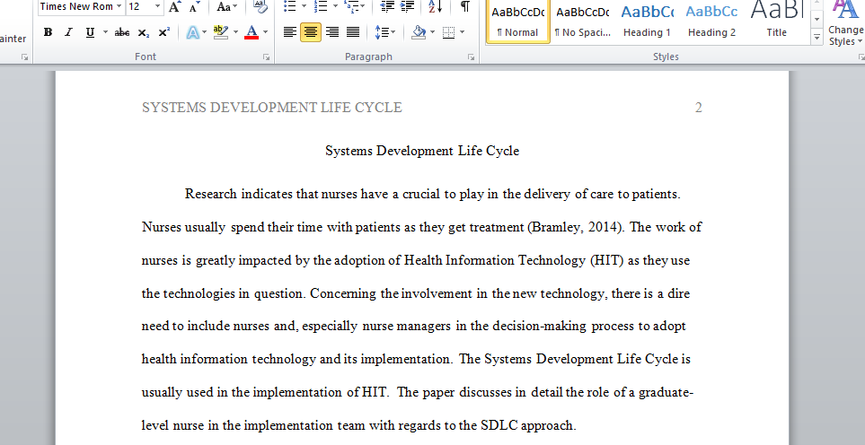 review the steps of Systems Development Life Cycle