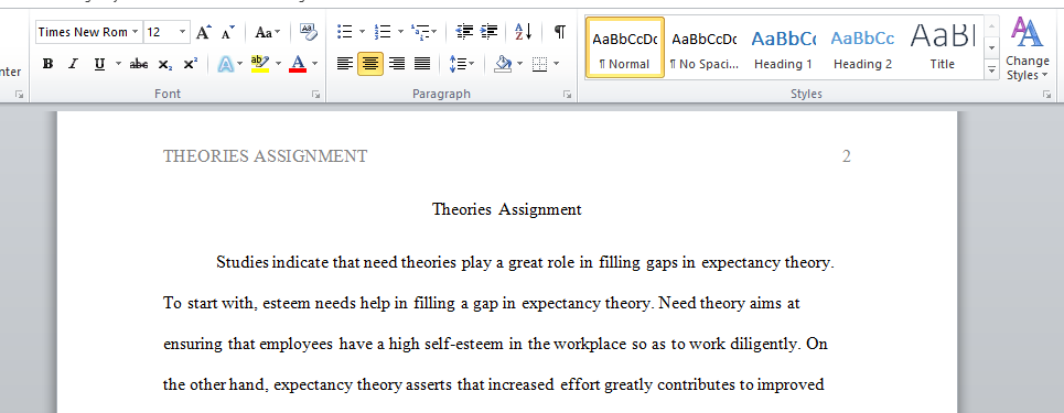 Theories Assignment