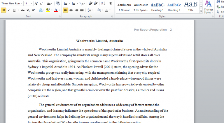 Woolworths essay image