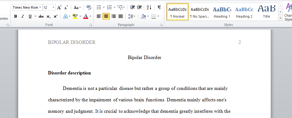 Bipolar Disorder